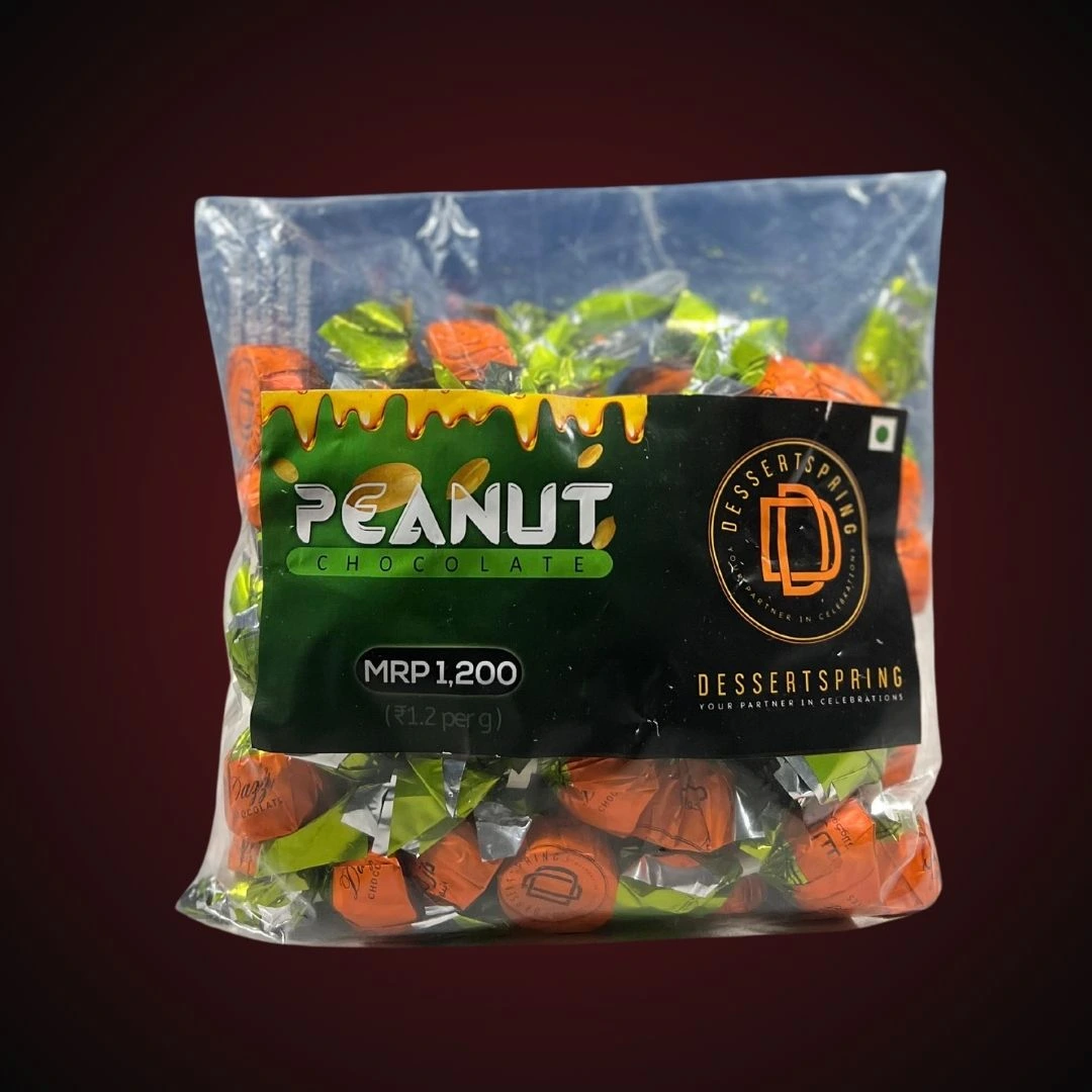 Peanut chocolate packet by Dessert Spring Chocolate, priced at ₹1200, a delightful treat combining peanuts and premium chocolate for gifting in Bangalore.